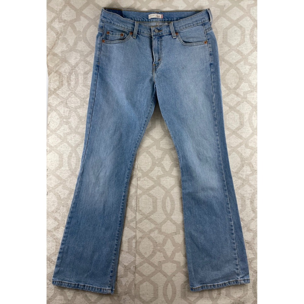 Levi's 515 Bootcut Jeans Women 10M Light Blue Stretch Mid Rise Denim